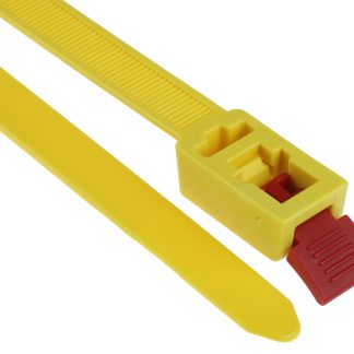 Fascette fermacavi HellermannTyton RTT750HR in Poliammide 6.6 (PA66), 752mm x 13 mm, col. Giallo