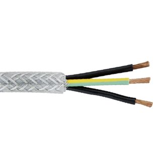 Cavo industriale multipolare schermato a 3 cond. 4 mm², 12 AWG, 300/500 V, Ø12mm, L. 50m