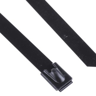 Fascette fermacavi RS PRO in Acciaio INOX rivestito in poliestere, 360mm x 7,9 mm, col. metallico