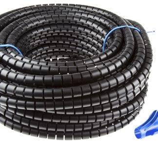 Avvolgicavo a spirale HellermannTyton, Nero, in Polypropylene, Ø cavo 18mm - 21mm, Ø interno 20mm, Ø fascio 21mm max