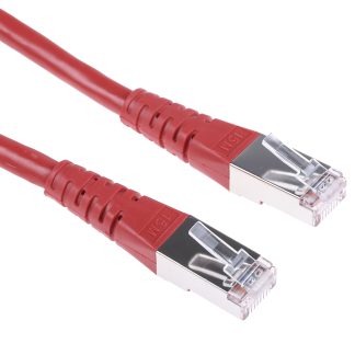Cavo Ethernet Cat6 (S/FTP) Roline, guaina in PVC col. Rosso, L. 15m, Con terminazione