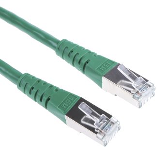 Cavo Ethernet Cat6 (S/FTP) Roline, guaina in PVC col. Verde, L. 15m, Con terminazione