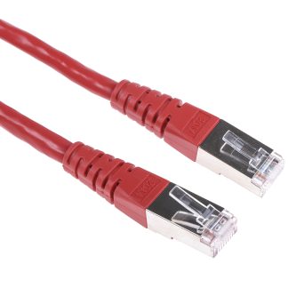 Cavo Ethernet Cat6 (S/FTP) Roline, guaina in PVC col. Rosso, L. 20m, Con terminazione