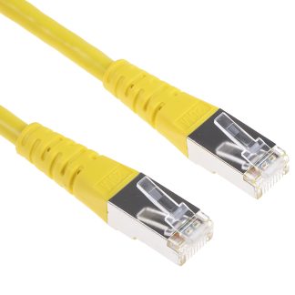 Cavo Ethernet Cat6 (S/FTP) Roline, guaina in PVC col. Giallo, L. 20m, Con terminazione