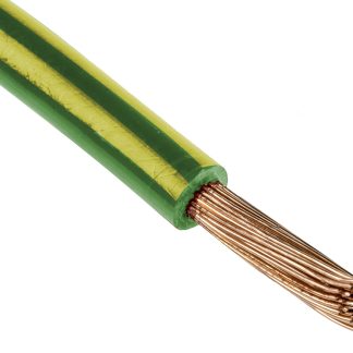 Cavo di collegamento apparecchiature H07V2-K RS PRO, 10mm², 8 AWG, 600 V, 100m, Verde-Giallo