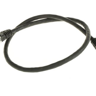 Cavo Ethernet Cat5e (U/UTP) RS PRO, guaina in LSZH col. Nero, L. 0.5m, Con terminazione