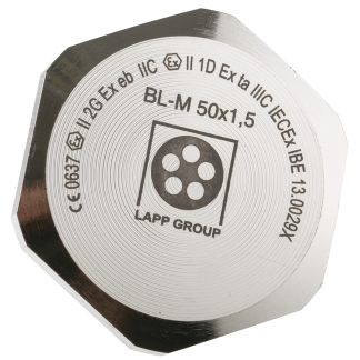 Tappo pressacavo Lapp in Ottone zincato, filetto M50, Ø 59mm, IP68, ATEX