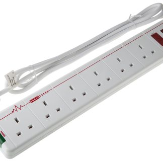 Strisce di alimentazione RS PRO 2m, 6 prese, spina tipo G - UK, 13A