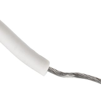 Cavo di collegamento apparecchiature Alpha Wire, 0,75 mm², 18 AWG, 15 kV c.c., 30m, Bianco, UL3239