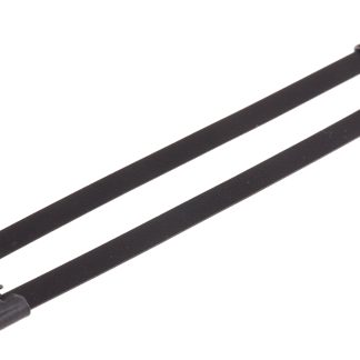 Fascette fermacavi RS PRO in Acciaio INOX rivestito in poliestere, 100mm x 4,6 mm, col. Nero