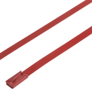 Fascette fermacavi RS PRO in Acciaio INOX rivestito in poliestere, 200mm x 4,6 mm, col. Rosso