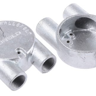 Raccordo per cavi RS PRO, Scatola classe Y in Acciaio Galvanizzato, Argento, filetto M4, 20mm