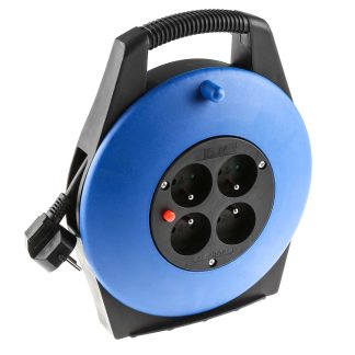 Avvolgicavo RS PRO 10m, 4 prese, spina tipo E - FR, 230 V c.a., 10A