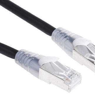 Cavo Ethernet Cat6a (S/FTP) RS PRO, guaina in LSZH col. Nero, L. 0.5m, Con terminazione