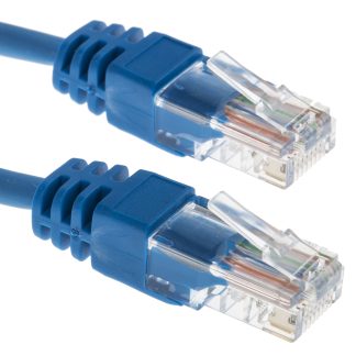 Cavo Ethernet Cat5e (U/UTP) RS PRO, guaina in LSZH col. Blu, L. 25m, Con terminazione