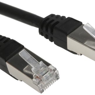 Cavo Ethernet Cat6 (F/UTP) RS PRO, guaina in LSZH col. Nero, L. 25m, Con terminazione