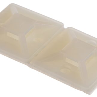 Fermacavi RS PRO, autoadesivo, 19.5mm x 19,5 mm, Ø fissaggio 3.2mm, 2 pezzi