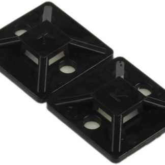 Fermacavi RS PRO, col. Nero, autoadesivo, 19.5mm x 19,5 mm, Ø fissaggio 3.2mm, 2 pezzi