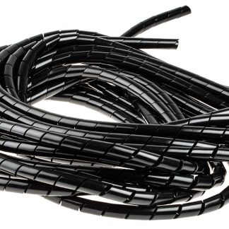 Avvolgicavo a spirale RS PRO, Nero, in Polietilene, Ø cavo 9mm - 12mm, Ø interno 9mm, Ø fascio 32mm max