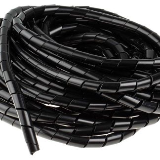 Avvolgicavo a spirale RS PRO, Nero, in Nylon, Ø cavo 12mm - 15mm, Ø interno 12mm, Ø fascio 35mm max