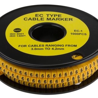 Segnacavo RS PRO A scorrimento, Ømin 3mm, Ømax 4.2mm, lunghezza 4mm, confez. da 1000pz No 6