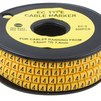 Segnacavo RS PRO A scorrimento, Ømin 3.6mm, Ømax 7.4mm, lunghezza 5mm, confez. da 500pz No 4