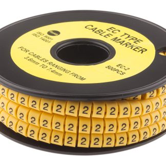 Segnacavo RS PRO A scorrimento, Ømin 3.6mm, Ømax 7.4mm, lunghezza 5mm, confez. da 500pz No 2