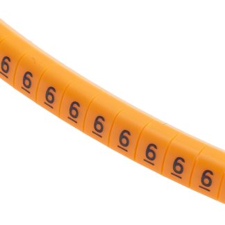 Segnacavo RS PRO A scatto, Ømin 4mm, Ømax 5mm, lunghezza 4mm, confez. da 100pz No 6