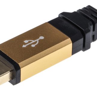 Cavo USB Roline USB A/USB B, L. 3m, col. Nero/Oro