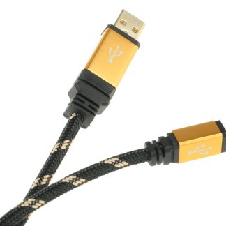 Cavo USB Roline USB A/Mini USB B, L. 1.8m, col. Nero/Oro
