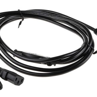 Cavo di alimentazione RS PRO IEC C13 x 2/IEC C14, 10 A, 250 V, L. 2.5m