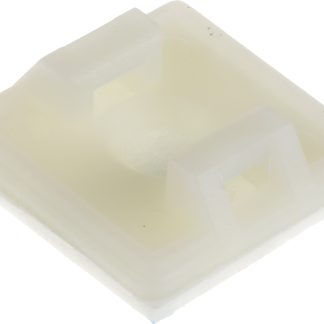 Fermacavi RS PRO, autoadesivo, 19mm x 19 mm, Ø fissaggio 4.4mm, 100 pezzi