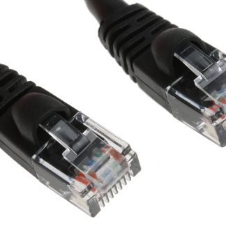 Cavo Ethernet Cat5e (U/UTP) Cinch, guaina in PVC col. Nero, L. 300mm, Con terminazione