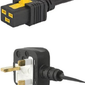 Cavo di alimentazione Schurter IEC C19/Spina britannica di tipo G, 13 A, 125 V c.a. (CSA), 125 V c.a. (UL), 250 V c.a.