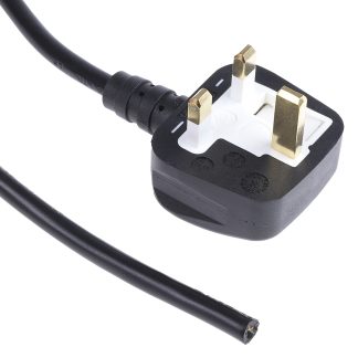 Cavo di alimentazione RS PRO Senza terminazione/Spina britannica di tipo G, 10 A, 250 V, L. 3m