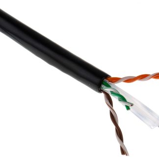 Cavo Ethernet Cat6 (U/UTP) RS PRO, guaina in PE col. Nero, L. 100m, Senza terminazione