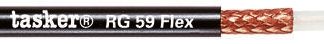 Cavo coassiale Tasker RG59, L. 100m, 75 Ω, col. Nero