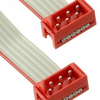 Cavo ribbon 6 vie TE Connectivity, passo 1.27mm, 28 AWG