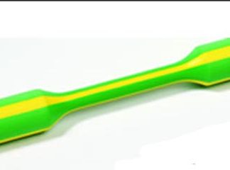 Guaina termorestringente HellermannTyton Ø 9.5mm, col. Verde/Giallo, restringimento 2:1, L. 1m
