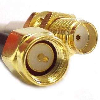 Cavo coassiale Siretta RG174, SMA / SMA, L. 100mm, 50 Ω, col. Nero