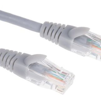 Cavo Ethernet Cat5 (U/UTP) RS PRO, guaina in LSZH col. Grigio, L. 250mm, Con terminazione