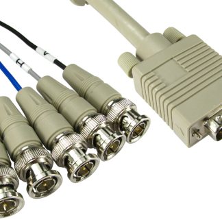 Cavo VGA RS PRO VGA Maschio/BNC x 5 Maschio, lungh. 2m, col. Grigio