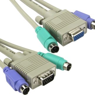 Cavo KVM RS PRO, A: PS/2 x 2; VGA, B: PS/2 x 2; SVGA, L. 5m
