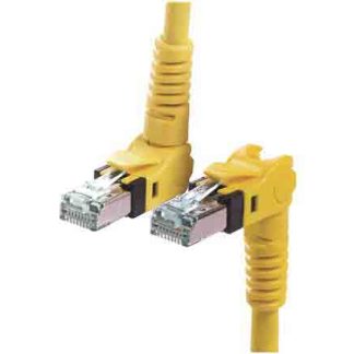 Cavo Ethernet Cat6a (S/FTP) HARTING, guaina in PUR col. Giallo, L. 0.5m, Con terminazione