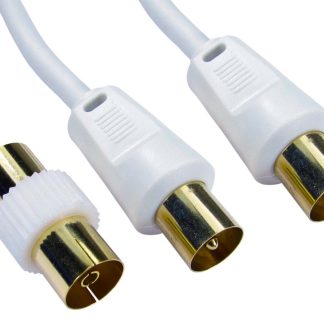 Cavo coassiale RS PRO RF, Connettore per antenna TV / Connettore per antenna TV, L. 30m, 75 Ω, col. Bianco