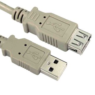 Cavo USB RS PRO USB A/USB A, L. 2m, col. Beige