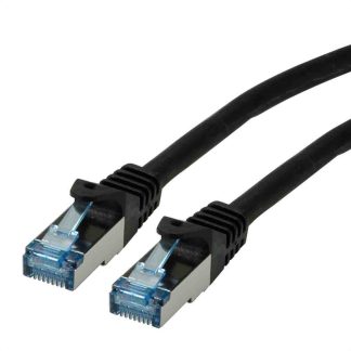 Cavo Ethernet Cat6a (S/FTP) Roline, guaina in LSZH col. Nero, L. 300mm, Con terminazione