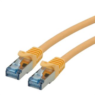 Cavo Ethernet Cat6a (S/FTP) Roline, guaina in LSZH col. Giallo, L. 5m, Con terminazione