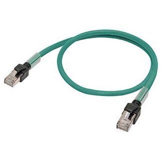 Cavo Ethernet Cat6a (S/FTP) Omron, guaina in LSZH col. Verde, L. 2m, Con terminazione