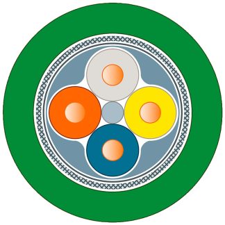 Cavo Ethernet Cat5 Siemens col. Verde, L. 20m, Senza terminazione